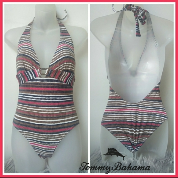 Tommy Bahama striped bathing suit size 4 - Picture 1 of 3